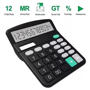 Calculadora de mesa Deli (preta) - 837