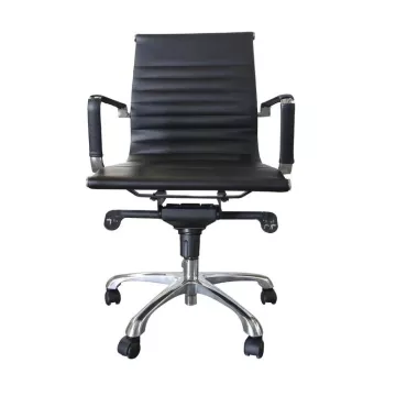Cadeira Pu Medium Executiva 2 Níveis Desmontada Preto