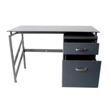 SECRETÁRIA PC METÁLICO E VIDRADO OAK 117X57X76