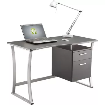 Secretaria PC Metal Cinzento